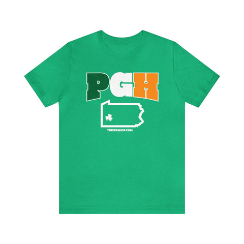 PGH Series Irish Flag - St. Patty's Day - Short Sleeve T-Shirt T-Shirt Printify Heather Kelly S 