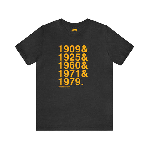 Pittsburgh Pirates World Series Ampersand  - Short Sleeve Tee T-Shirt Printify Dark Grey Heather S 