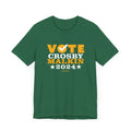 Vote Crosby Malkin 2024 - Election - Short Sleeve Tee T-Shirt Printify Heather Grass Green XS