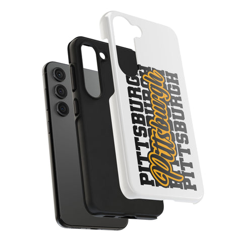 Pittsburgh Typography - iPhone Phone Case Mate Tough