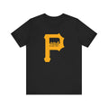 Pittsburgh Skyline - P for Pittsburgh Series - Short Sleeve Tee T-Shirt Printify Black S 