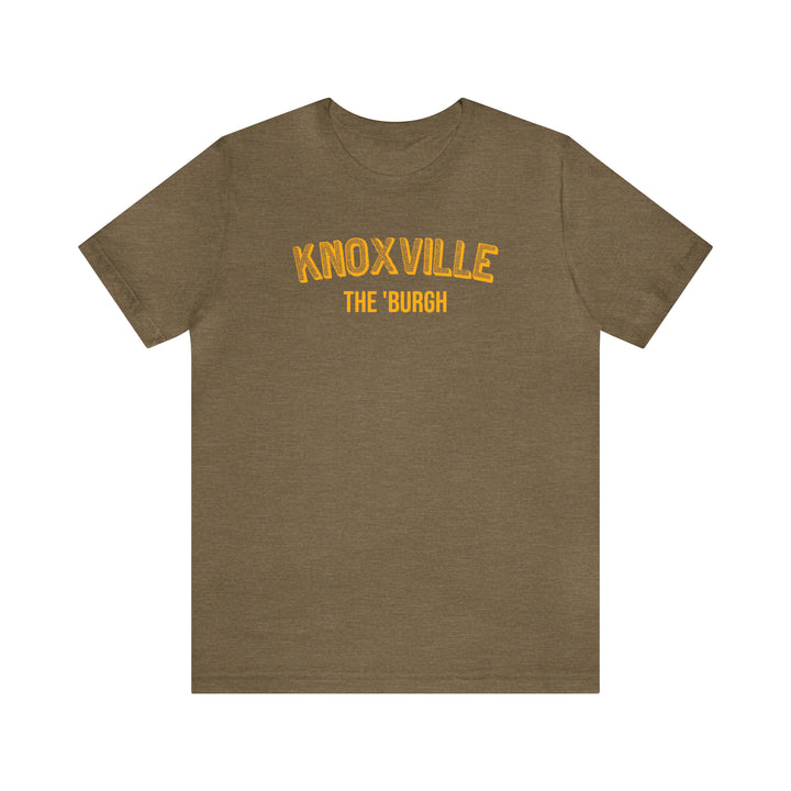 Knoxville  - The Burgh Neighborhood Series - Unisex Jersey Short Sleeve Tee T-Shirt Printify Heather Olive S 