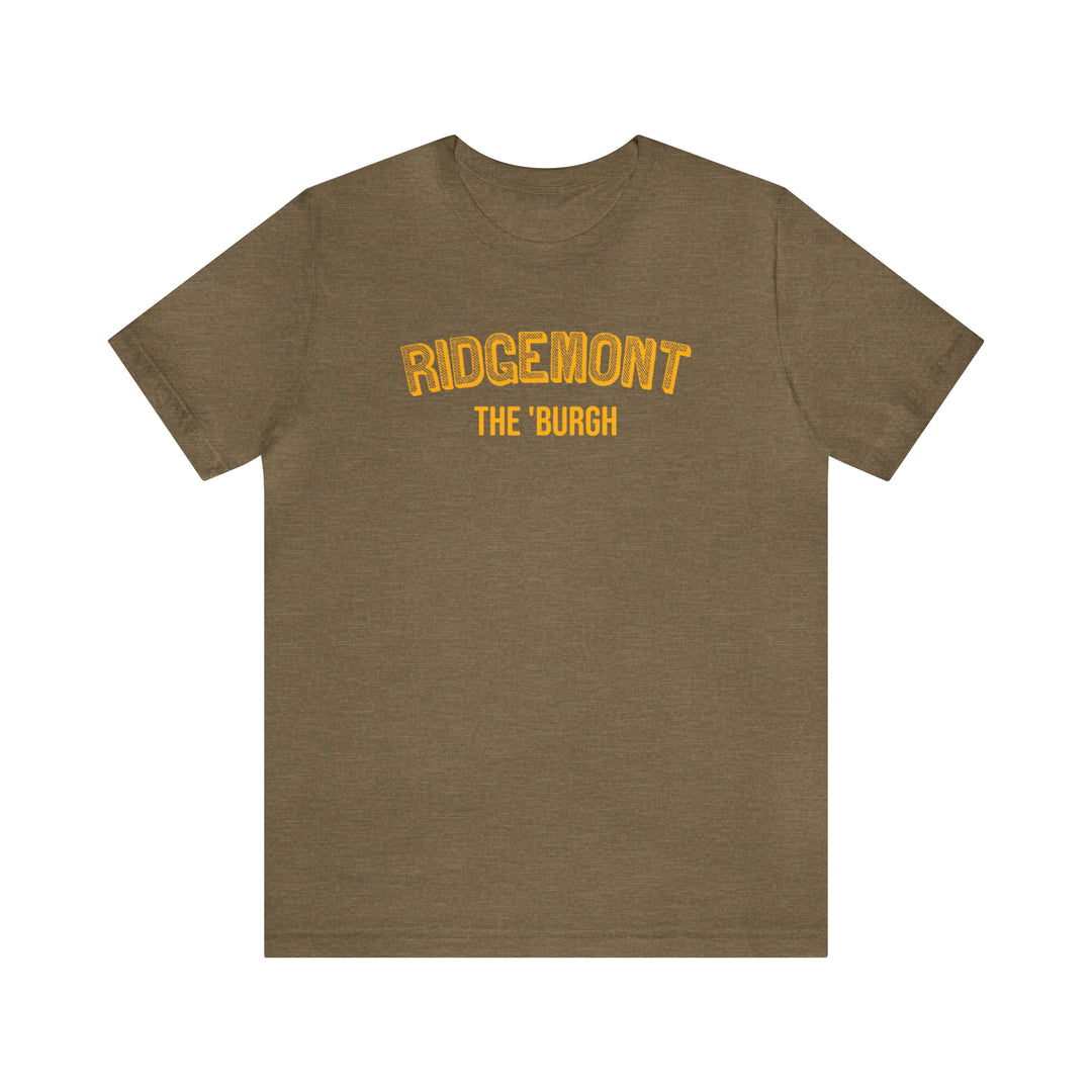 Ridgemont - The Burgh Neighborhood Series - Unisex Jersey Short Sleeve Tee T-Shirt Printify Heather Olive S 