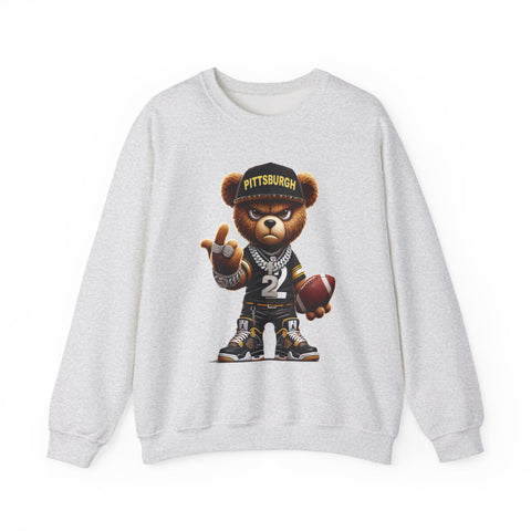 Young and Mean Pittsburgh Bear - Heavy Blend™ Crewneck Sweatshirt