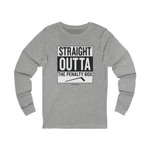 Straight Outta the Penalty Box - Long Sleeve Tee Long-sleeve Printify S Athletic Heather