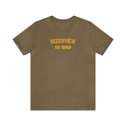 Beechview  - The Burgh Neighborhood Series - Unisex Jersey Short Sleeve Tee T-Shirt Printify Heather Olive S 