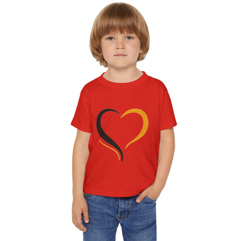 Black and Yellow Heart - Toddler T-Shirt