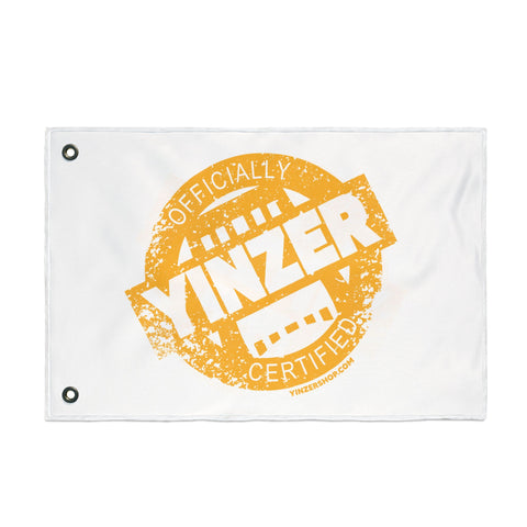 Yinzer Certified Stamped Graphic  - White Double Sided Flag