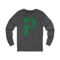 St. Patty's Day Clover - P for Pittsburgh Series - Long Sleeve Tee Long-sleeve Printify S Asphalt