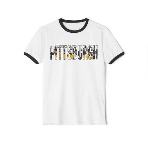 Pittsburgh Football Players - Unisex Cotton Ringer T-Shirt