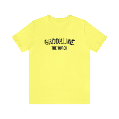 Brookline  - The Burgh Neighborhood Series - Unisex Jersey Short Sleeve Tee T-Shirt Printify Yellow S 