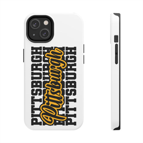 Pittsburgh Typography - iPhone Phone Case Mate Tough