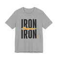 Iron Sharpens Iron - Proverbs 27:17 - Short sleeve T-shirt T-Shirt Printify Athletic Heather XS 