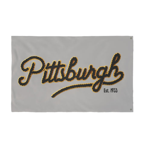 Pittsburgh Faux Embroidery - Double Sided Flag