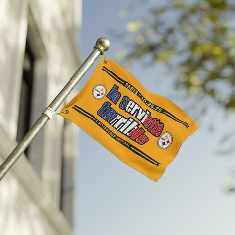 Pittsburgh Steelers French Flag Towel – "La Serviette Terrible" - Double Sided Flag