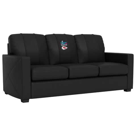 Kansas City Chiefs Super Bowl LVII Champions Logo Silver Sofa