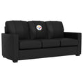 Silver Sofa with  Pittsburgh Steelers Primary Logo Sofa Zipchair   