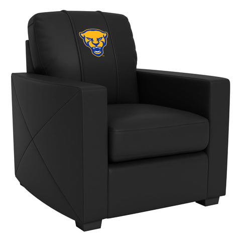 Silver Club Chair with Pittsburgh Panthers Alternate Logo Collegiate Furniture Zipchair   