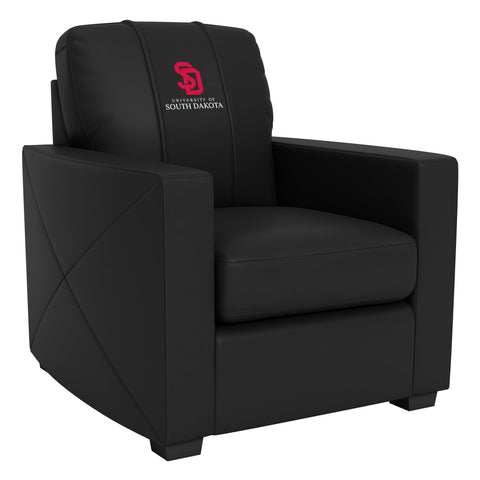 Silver Club Chair with South Dakota Coyotes Logo