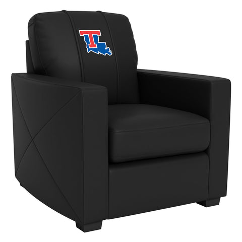 Silver Club Chair with Louisiana Tech Bulldogs Logo