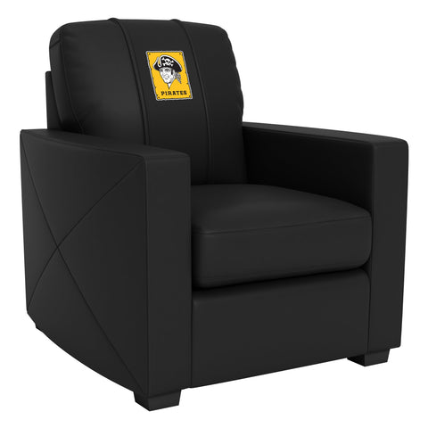 Silver Club Chair with Pittsburgh Pirates Cooperstown MLB Furniture Zipchair   