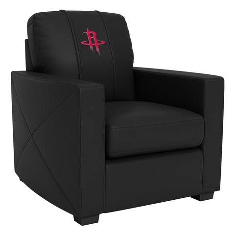 Silver Club Chair with Houston Rockets Logo