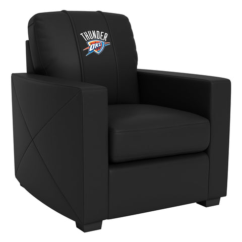 Silver Club Chair with Oklahoma City Thunder Logo