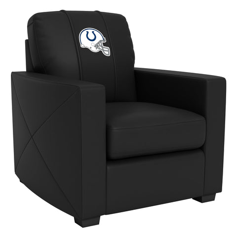 Silver Club Chair with  Indianapolis Colts Helmet Logo