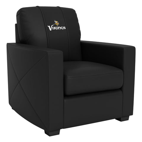 Silver Club Chair with  Minnesota Vikings Secondary Logo
