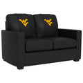 Silver Loveseat with West Virginia Mountaineers Logo Collegiate Furniture Zipchair   