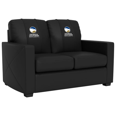 Silver Loveseat with Georgia Southern University Logo