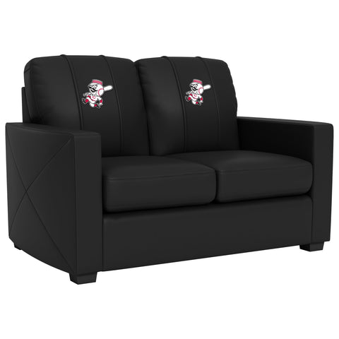 Silver Loveseat with Cincinnati Reds Secondary