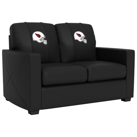 Silver Loveseat with Arizona Cardinals Helmet Logo