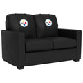 Silver Loveseat with  Pittsburgh Steelers Primary Logo Loveseat Zipchair   