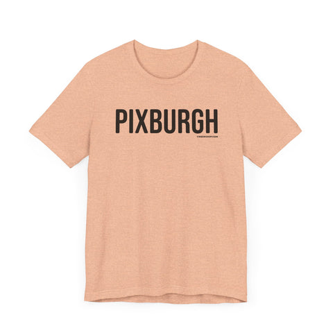 Pittsburgh PIXBURGH Short Sleeve T-Shirt T-Shirt Printify Heather Peach S