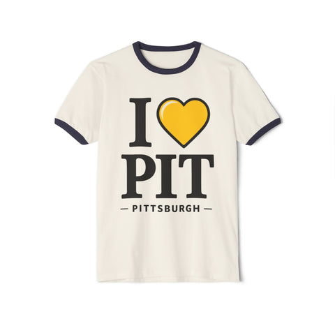 I Heart PIT - Next Level Unisex Cotton Ringer T-Shirt