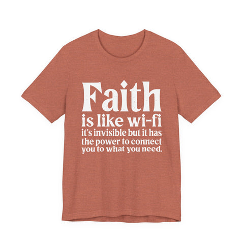 Faith is Like Wifi - Unisex Jersey Short Sleeve Tee