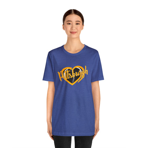 I love Pittsburgh Steeler Football - Women'sJersey Short Sleeve Tee T-Shirt Printify   