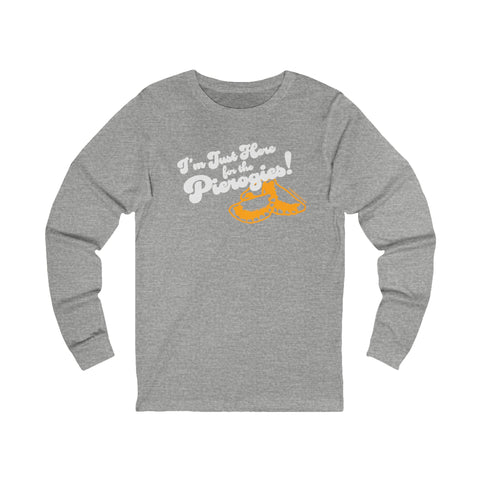 I'm Just Here for the Pierogies! - Pittsburgh Culture T-Shirt - LONG SLEEVE TEE Long-sleeve Printify S Athletic Heather 