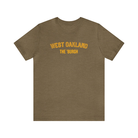 West Oakland - The Burgh Neighborhood Series - Unisex Jersey Short Sleeve Tee T-Shirt Printify Heather Olive S 