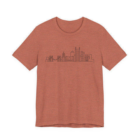Pittsburgh Skyline Doodle - Unisex Jersey Short Sleeve Tee