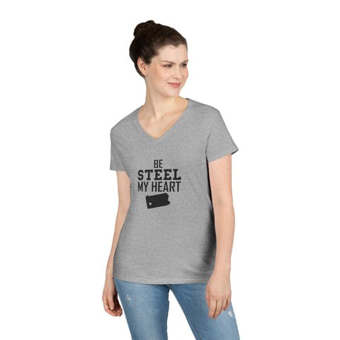 Be Still my Heart Pittsburgh - Ladies' V-Neck T-Shirt V-neck Printify