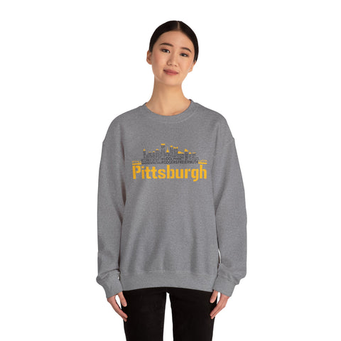 Pittsburgh Football Team Names - Heavy Blend™ Crewneck Sweatshirt