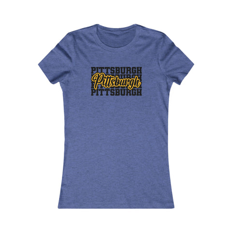 Pittsburgh Typography - Women's Favorite Tee