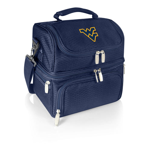 West Virginia Mountaineers - Pranzo Lunch Bag Cooler with Utensils Cooler Picnic Time Family of Brands Navy Blue First  