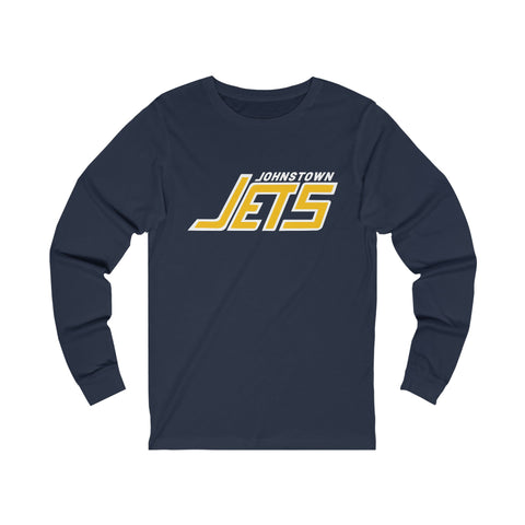 Johnstown Jets Long Sleeve Shirt  Vintage Ice Hockey Navy S 