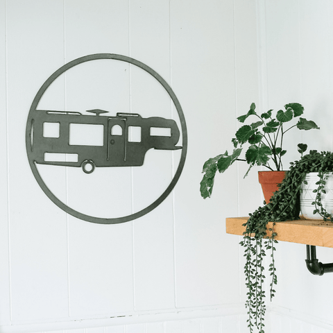 5th Wheel Camper Decor - Personalized Travel Trailer Wall Art | Steel Sign Wall Decor - YinzerShop