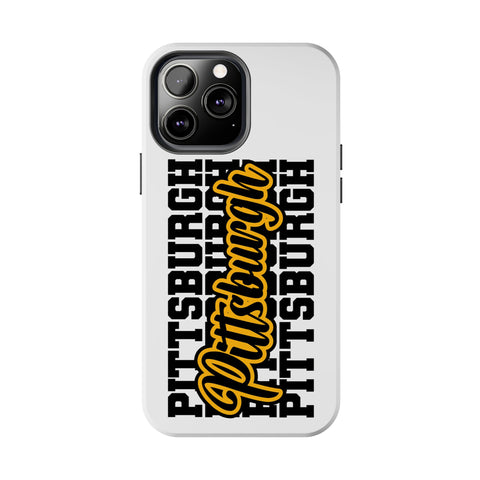 Pittsburgh Typography - iPhone Phone Case Mate Tough