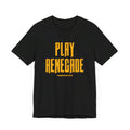 Play Renegade Distressed Font - Short Sleeve Shirt T-Shirt Printify Black S 