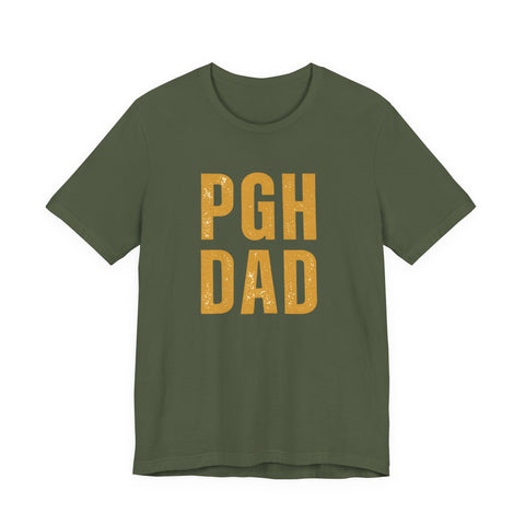PGH Dad T-Shirt — Pittsburgh Dad Vintage Gold Block Tee